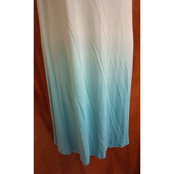 Lane Bryant womens blue ombre swing lounge midi dress plus size 38-40 rayon - Picture 3 of 5